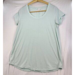 Athleta Stratus II Short Sleeve Tee Shirt Top Light Blue Women Small